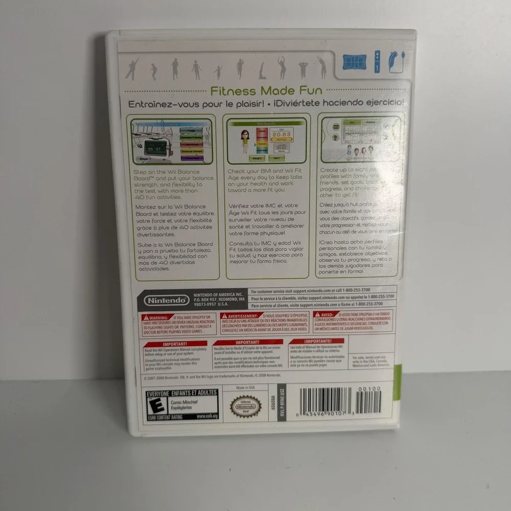Wii Fit Nintendo Wii Game CIB E Everyone Fitness Health Nintendo 2008 NTSC